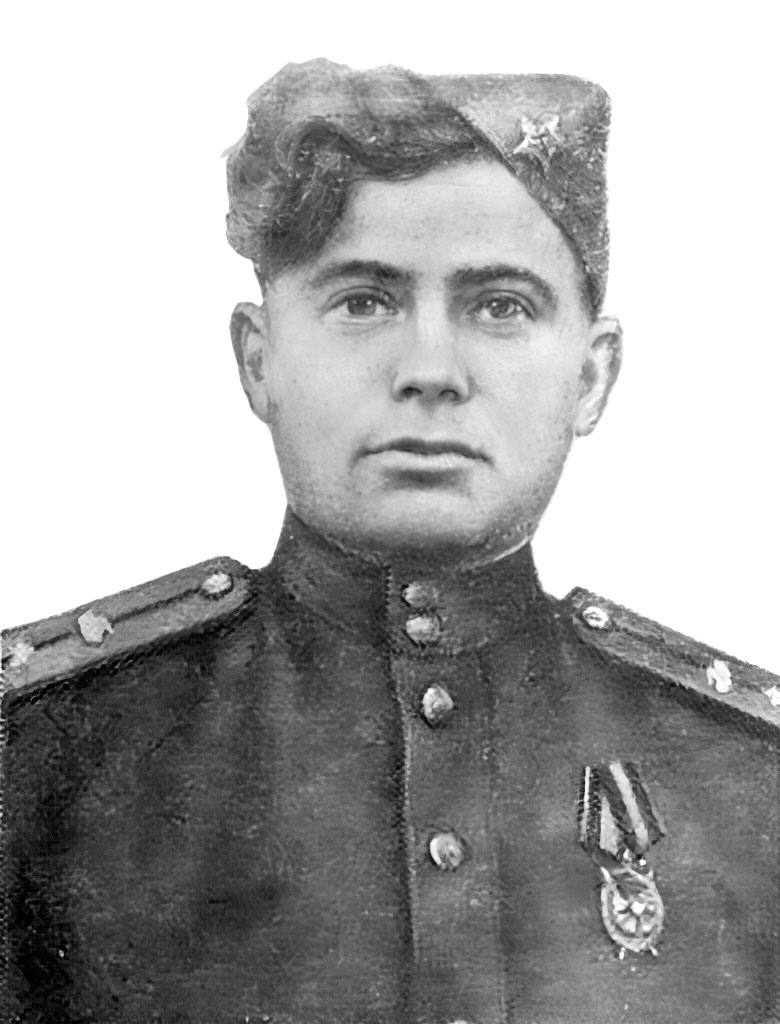 (фото: Герой Советского Союза гвардии младший лейтенант В. И. Новиков)
